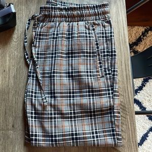 F21 Plaid Drawstring Dress Pants